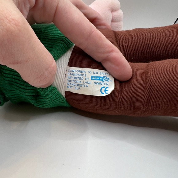 Wallace & Gromit "Wallace" Plush Doll 14 in with Tags Vintage 1989 NEW - Picture 6 of 13